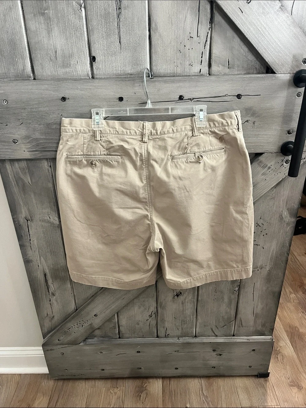 Polo by Ralph Lauren Tan Flat-Front Cotton Shorts